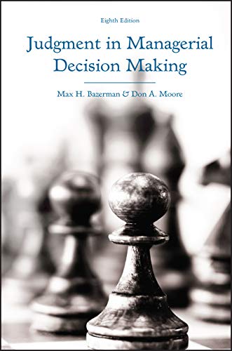 Judgement in Managerial DecisionMaking Textbook Cover
